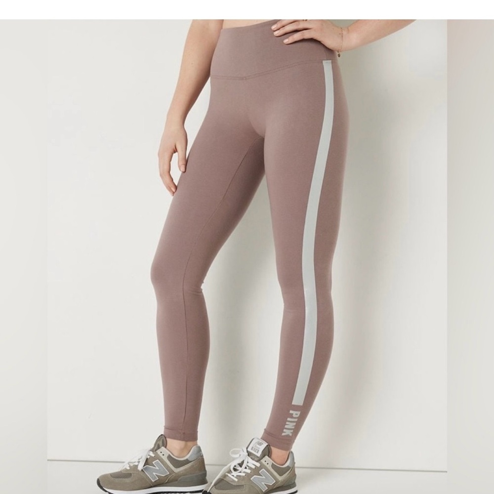 Victoria's Secret Pink Collection Cotton Leggings-Col. Iced Coffee size ES NWT